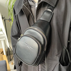 Women's Sports Casual PU Leather Waist Pack Crossbody Bag