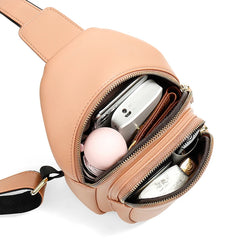 Women's Sports Casual PU Leather Waist Pack Crossbody Bag