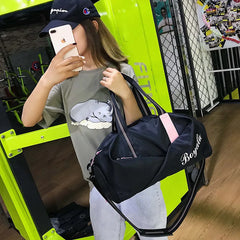 Sports Gym Bag Female Dry Wet Separation Shoe Position Training Yoga Bag