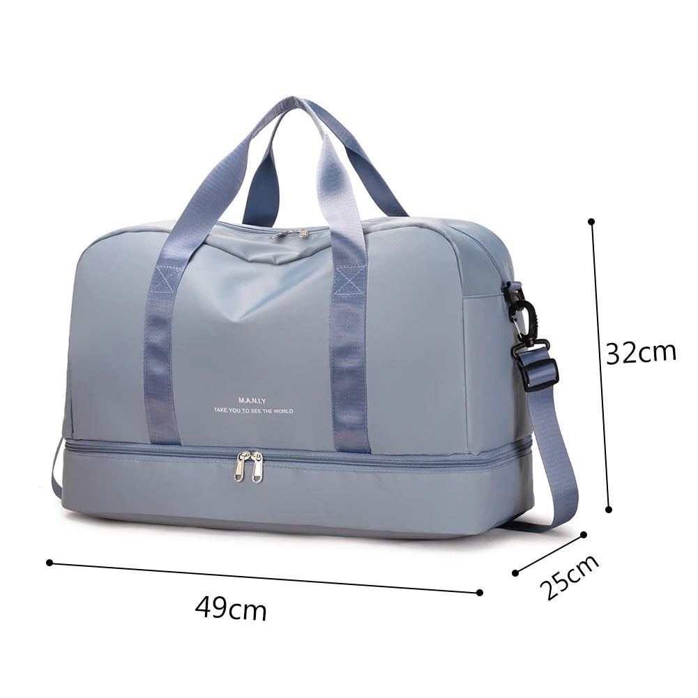 Waterproof Nylon Gym Bag Fitness Training Travel Handbag