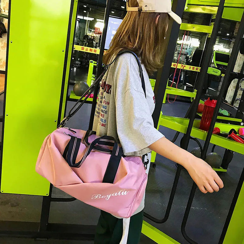 Sports Gym Bag Dry Wet Separate Shoe Position Training Yoga Large Capacity