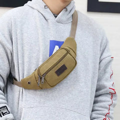 Canvas Anti-theft Waist Pack for Men Women