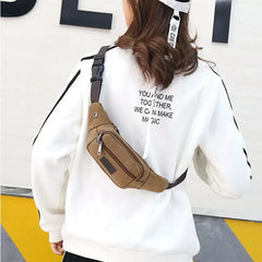 Canvas Anti-theft Waist Pack for Men Women