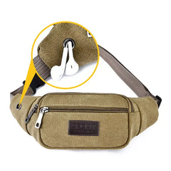 Canvas Anti-theft Waist Pack for Men Women