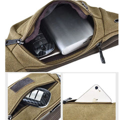 Canvas Hidden Anti-theft Chest Bags for Men Women