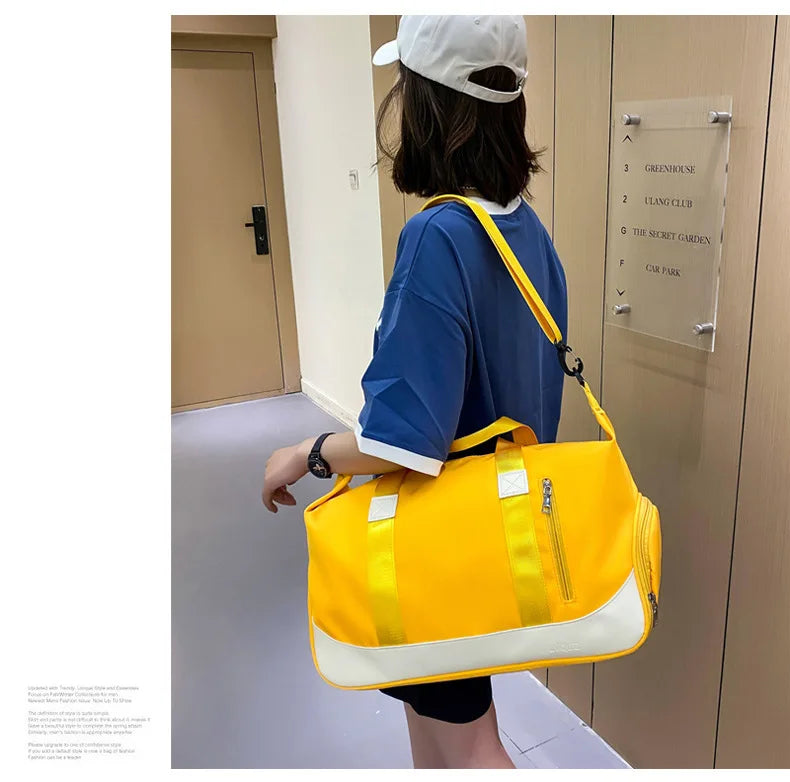 Gym Bag Dry Wet Separation Yoga Bag Large Capacity Travel Duffle Bag