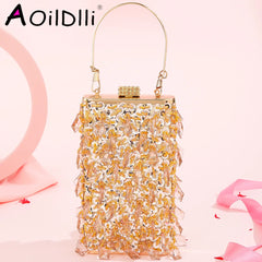 European Embroidery Beaded Evening Bag Heavy Industry Banquet Dress Clutch
