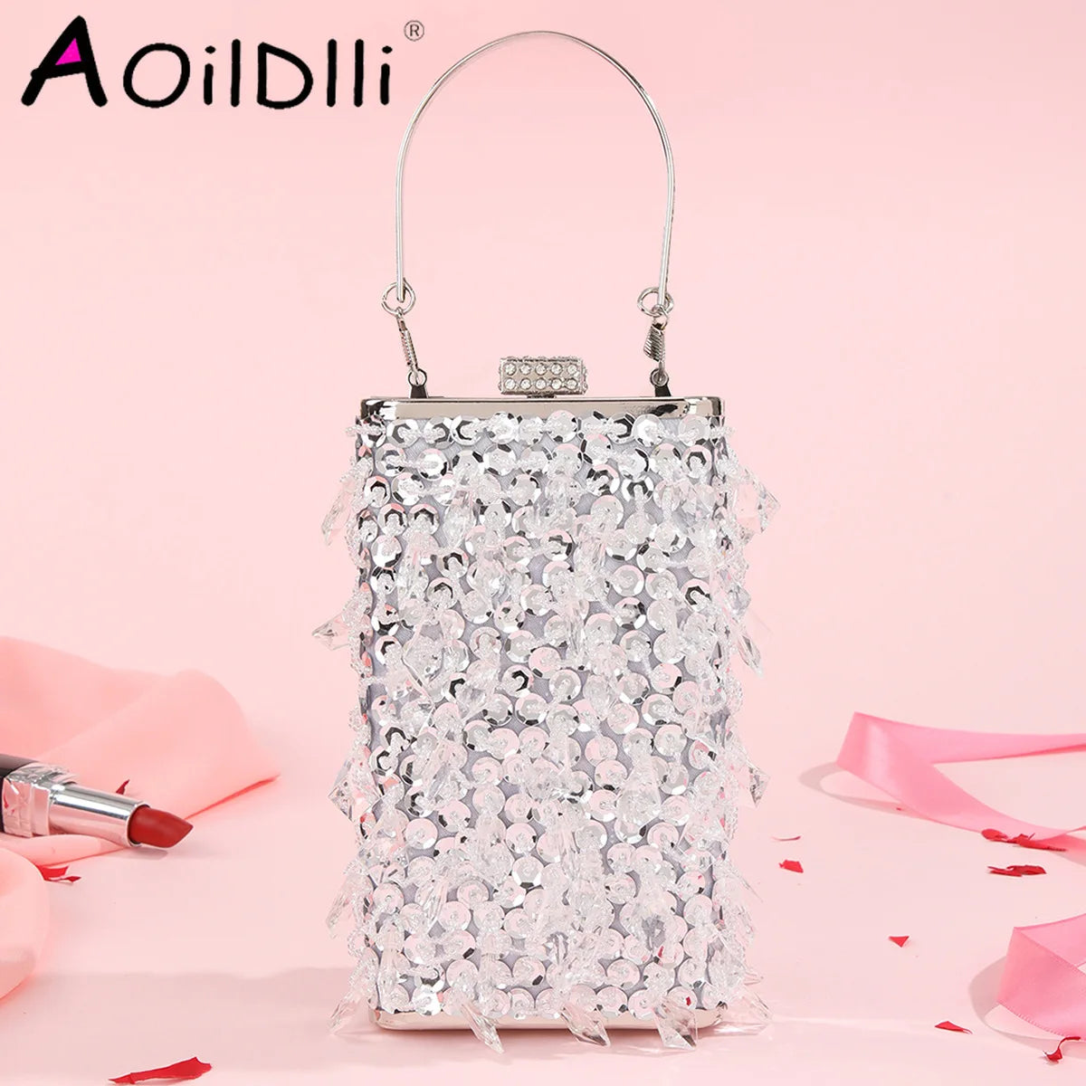European Embroidery Beaded Evening Bag Heavy Industry Banquet Dress Clutch