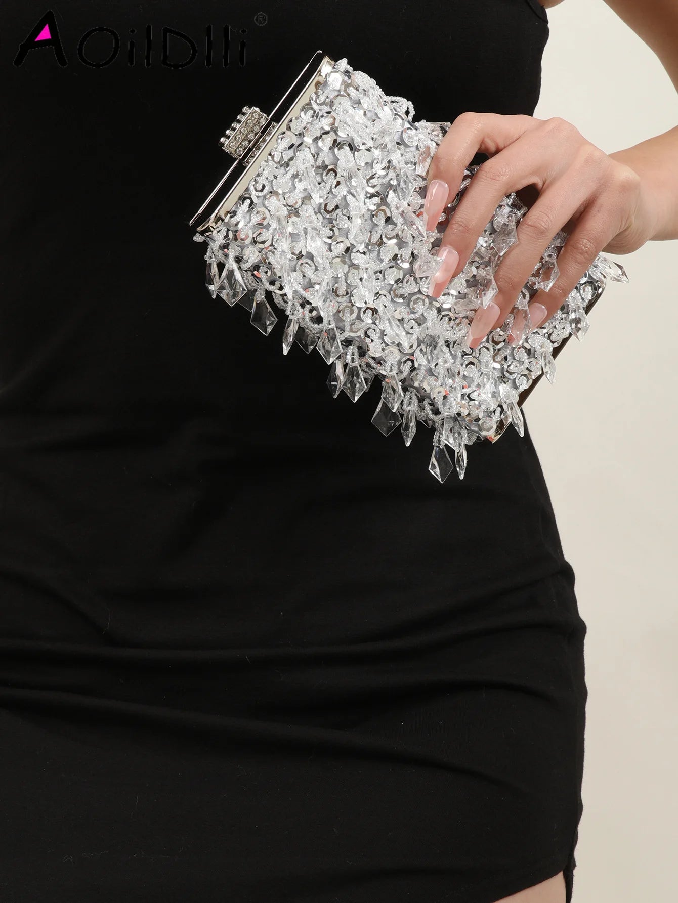 European Embroidery Beaded Evening Bag Heavy Industry Banquet Dress Clutch