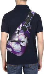 Purple Butterfly Shoulder Bag Crossbody Mini Sling Waterproof Daypack