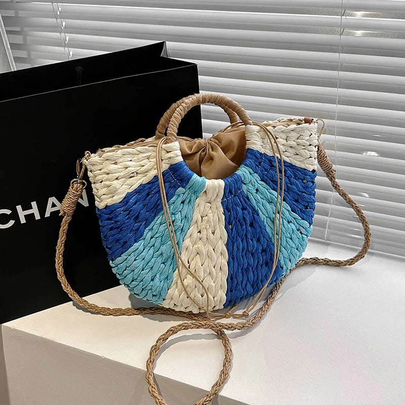 Spring & Summer Women Bags Straw Beach Hobo Bag Large Capacity Woven Bag