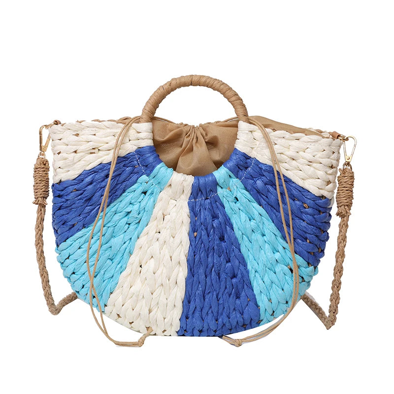 Spring & Summer Women Bags Straw Beach Hobo Bag Large Capacity Woven Bag
