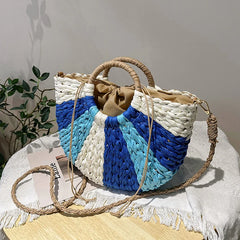 Spring & Summer Women Bags Straw Beach Hobo Bag Large Capacity Woven Bag