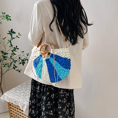 Spring & Summer Women Bags Straw Beach Hobo Bag Large Capacity Woven Bag