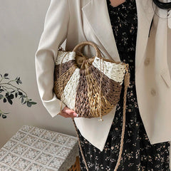 Spring & Summer Women Bags Straw Beach Hobo Bag Large Capacity Woven Bag
