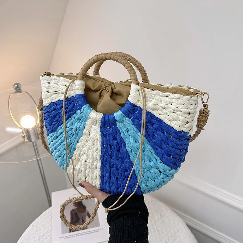 Spring & Summer Women Bags Straw Beach Hobo Bag Large Capacity Woven Bag