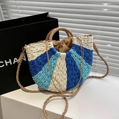 Spring & Summer Women Bags Straw Beach Hobo Bag Large Capacity Woven Bag