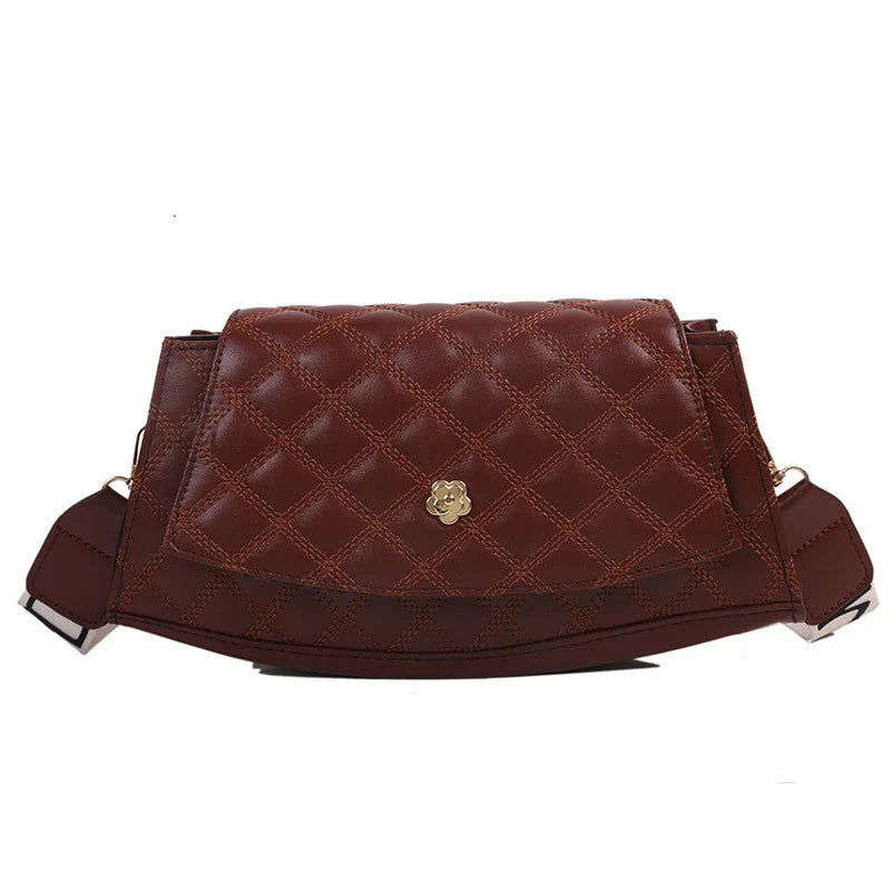 Spring Plaid Crossbody Bag Women Messenger Bag Female Lock Shoulder Bag