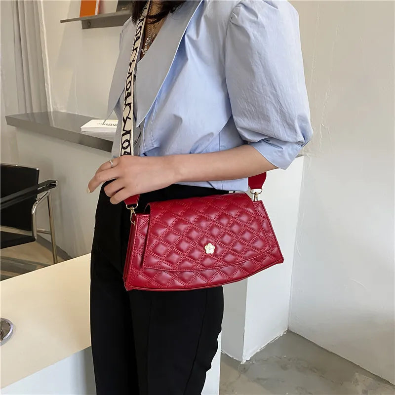 Spring Plaid Crossbody Bag Women Messenger Bag Female Lock Shoulder Bag
