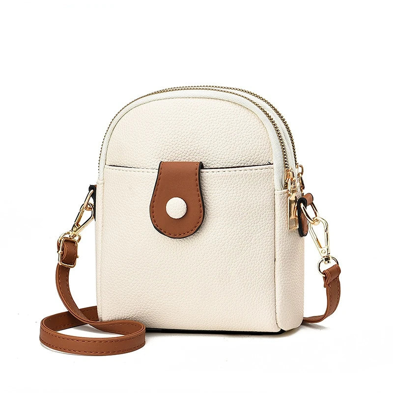 Spring Soft PU Leather Women Shoulder Bags Lightweight Small Satchel
