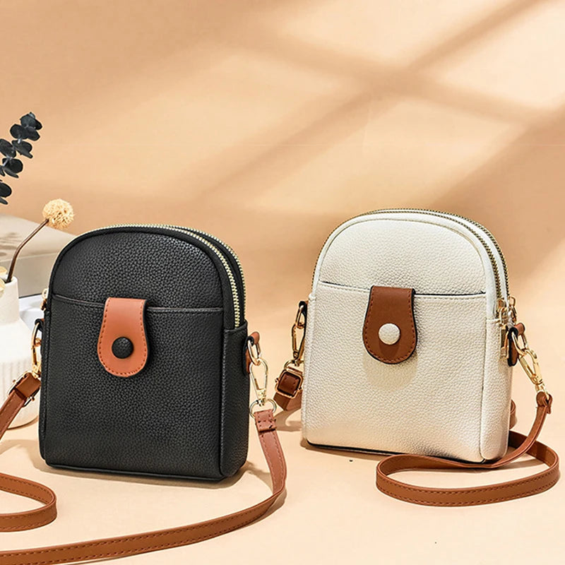 Spring Soft PU Leather Women Shoulder Bags Lightweight Small Satchel