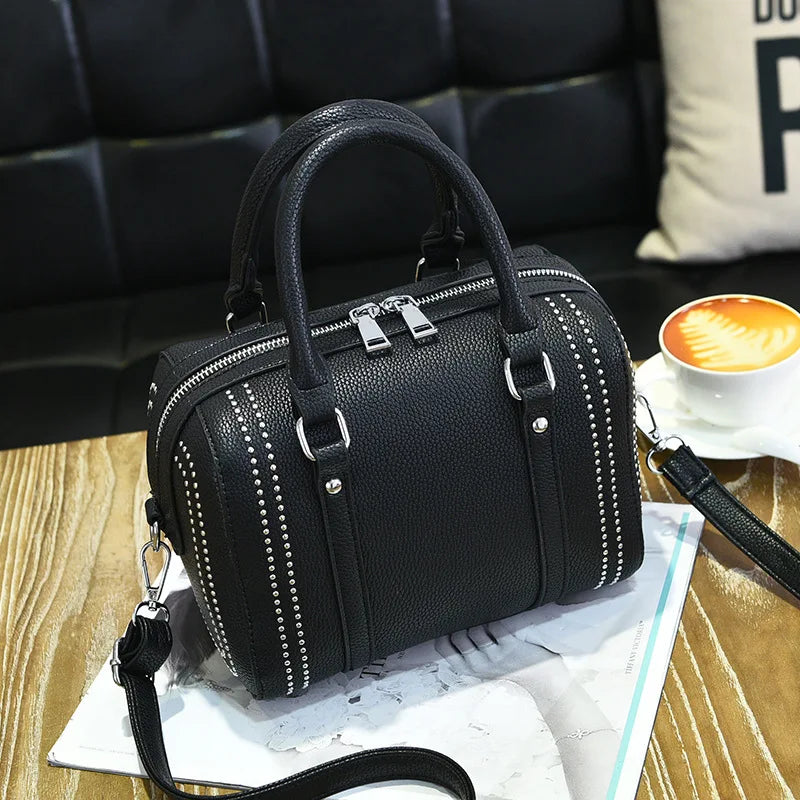 Spring Boston Women's Shoulder Bag Soft Handle Messenger Handbag