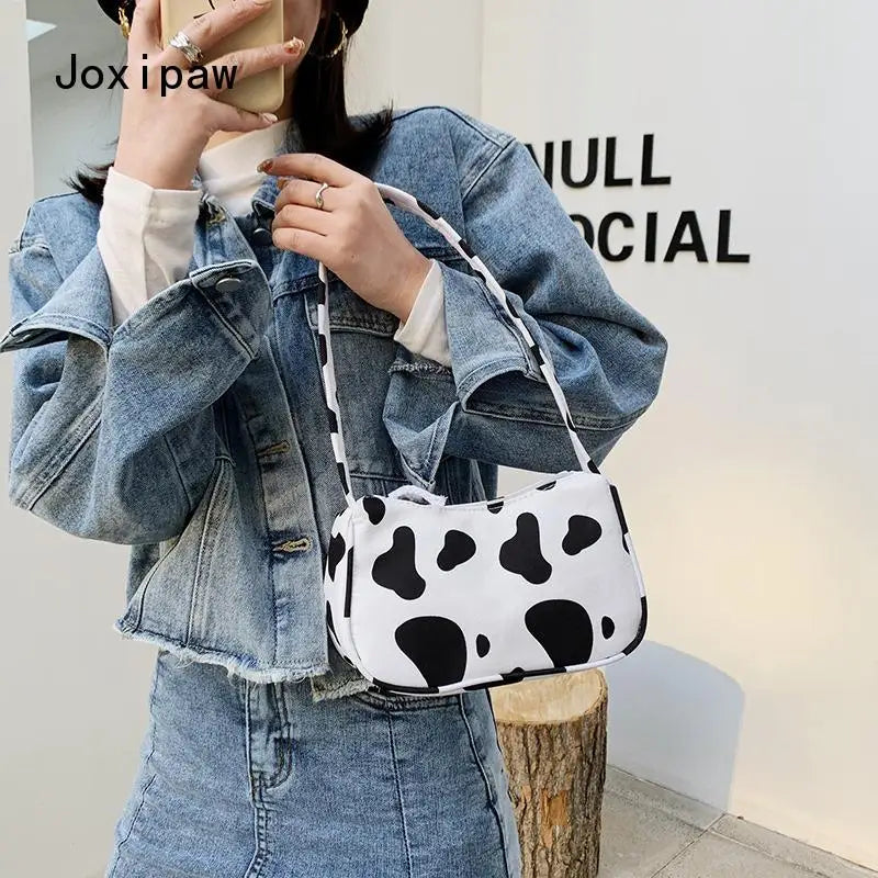 Spring Leopard Print Shoulder Bag Women Vintage Pu Leather Handbag Crossbody