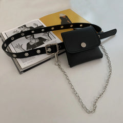 Spring Women Waist Pack PU Fanny Pack Women's Gift Belt Bag Crossbody Chain Bags