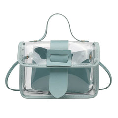 Summer Transparent Square Sling Bag PVC Shoulder Bag Sweet Lady Bag