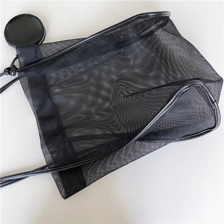 Hollow Out Women's Shoulder Bag Large Capacity Tote Bag for Ladies Casual Beach