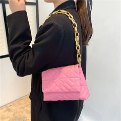 Spring Summer Lingge Small Bags Retro Women's Bags Portable Chain Bag