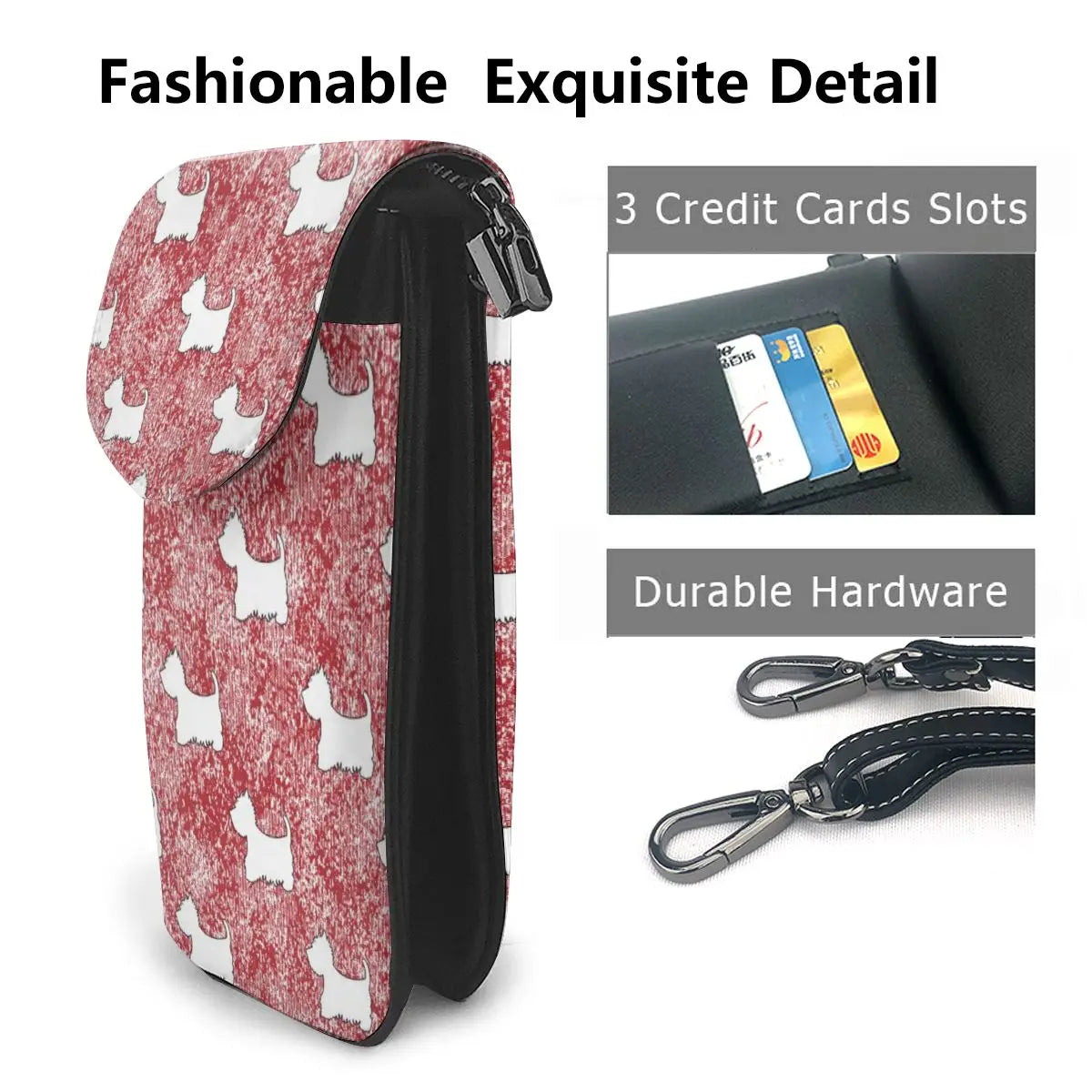Mini Cross-body Mobile Phone Shoulder Bag PU Leather Female Westie Bag