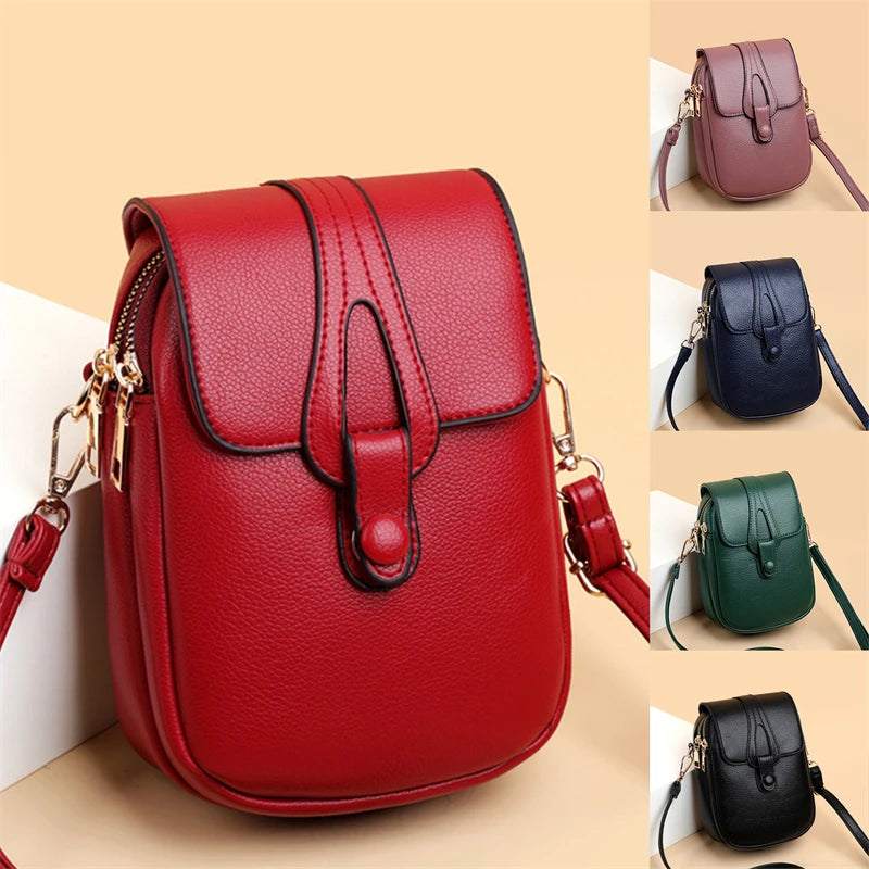 Cover-style PU Leather Cross-body Shoulder Bag for Women