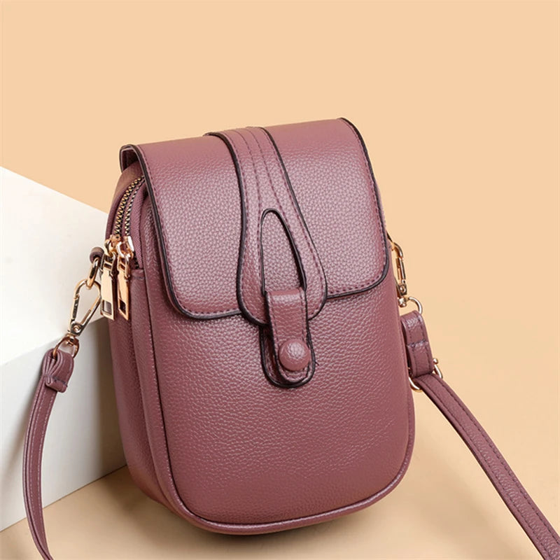 Women Cross-body Phone Shoulder Bag PU Leather Female Shoulder Bag