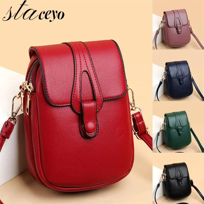Women Cross-body Phone Shoulder Bag PU Leather Female Shoulder Bag