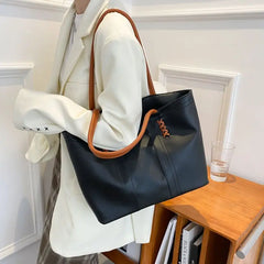 Spring Underarm Shoulder Bags for Women PU Leather Large Capacity Totes