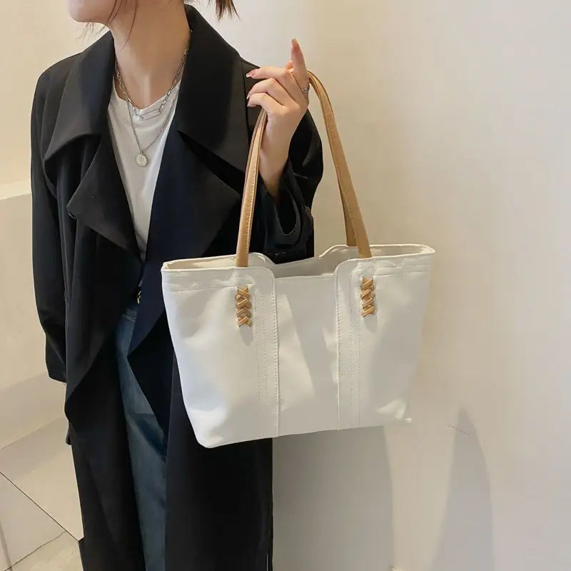 Spring Underarm Shoulder Bags for Women PU Leather Large Capacity Totes