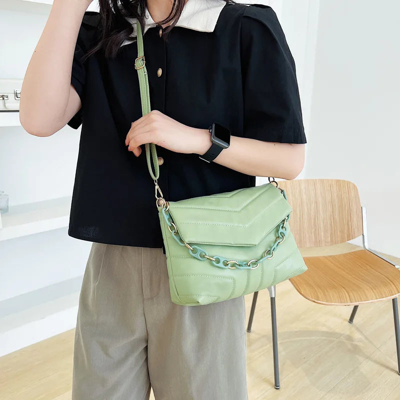 Spring Summer Large Capacity Women's Shoulder Bag Crossbody Small Square Bag