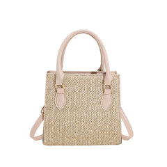Spring/Summer Red Straw Small Square Bag