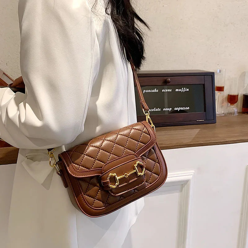 Spring Messenger Bag Women's Shoulder Bag Casual Rhombus Small Square Bag