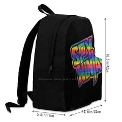 Spy S Foil Logo Bag Backpack For Men Women Girls Teenage