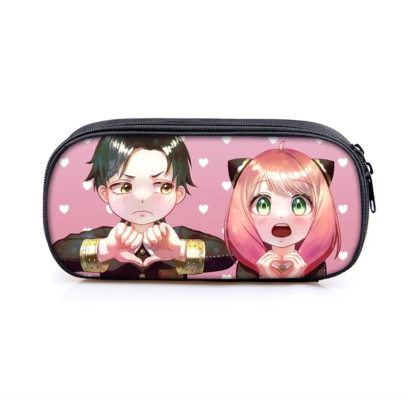 Spy X FAMILY Anime Pencil Bag Canvas Yor Anya Makeup Bags Harajuku Pencil Case