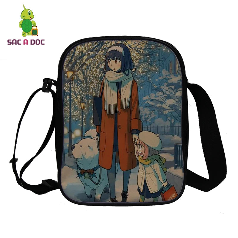 Spy X Family Anya Forger Print Shoulder Bag Femme Crossbody Tote Travel Bags