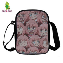 Spy X Family Anya Forger Print Shoulder Bag Femme Crossbody Tote Travel Bags
