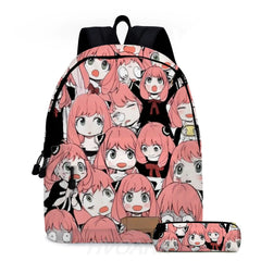 Spy x Family Anya Forger School Bags Anime 2pcs Backpack Bookbag Print Mochilas