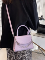 Square Casual Handbag Women's Crossbody Bags Pu Leather Chain Shoulder Bag