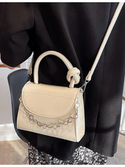 Square Casual Handbag Women's Crossbody Bags Pu Leather Chain Shoulder Bag