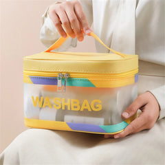 Square Clear Cosmetic Bag Portable Travel Female Toiletry Bags