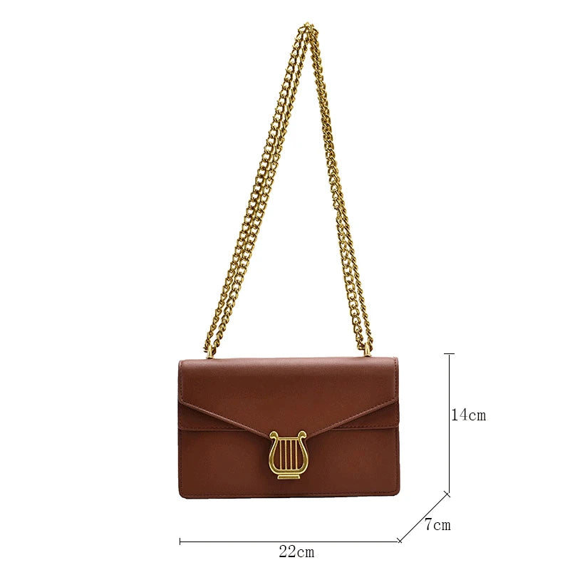 Square Crossbody Bag for Women Messenger Bags Sac A Main Solid Flap Bags Girl