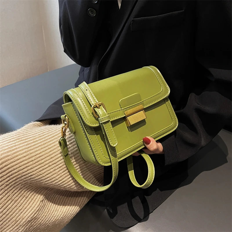 Square Crossbody Bag Small Shoulder Handbag Purse Brown